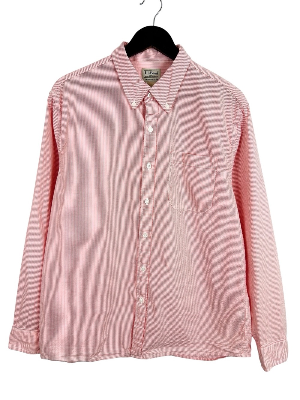 L.L. Bean Traditional Fit Button Down Dress Shirt Men's Medium 100% Cotton
